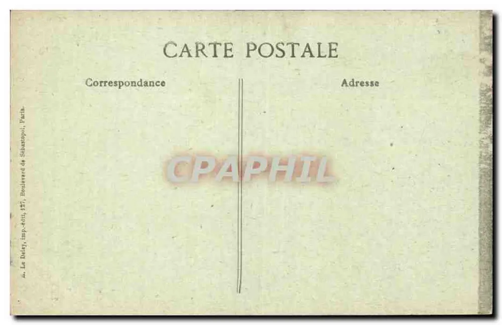Paris von einst — Rue des Eaux — Verleger E.D. n°73 - Rückseite