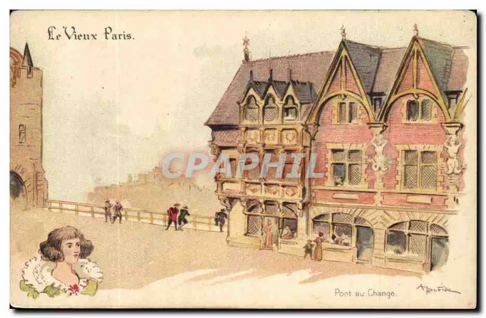 Ponte do Cambio — Paris — editor A. Pin Fin - Frente