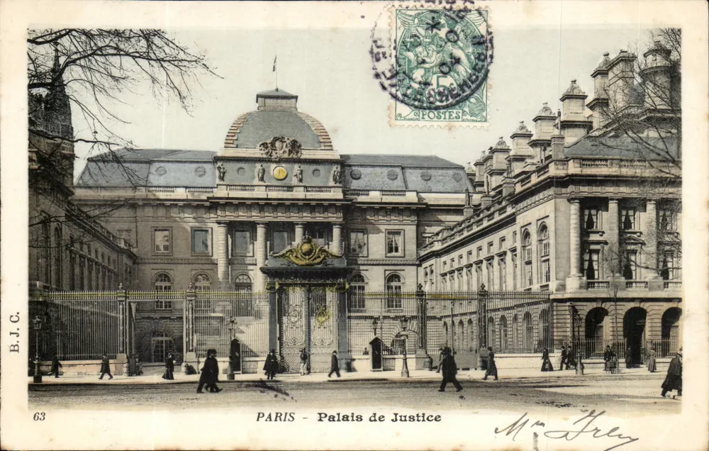 PARIS - Palácio de Justiça — B.J.C. n°63 — Editor B.J.C. - Frente