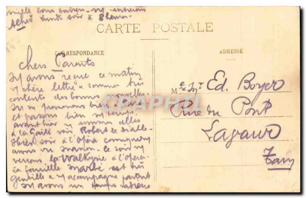 Paris - A Avenida da Ópera — C.M. — n°114 - Verso