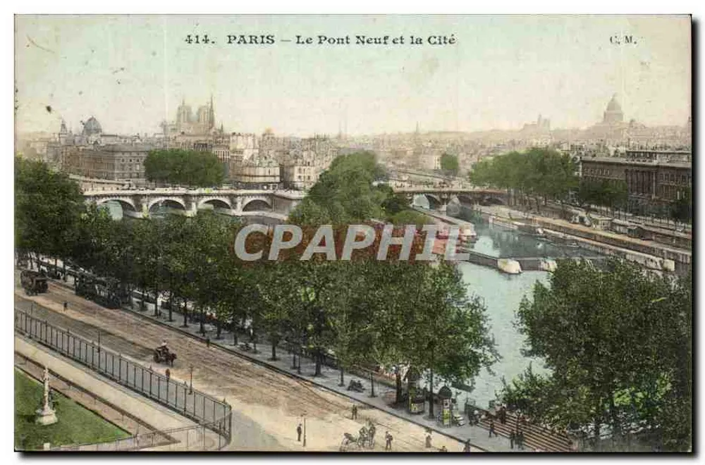 PARIS — O Pont Neuf e a Cité — C. M. n° 414 - Frente