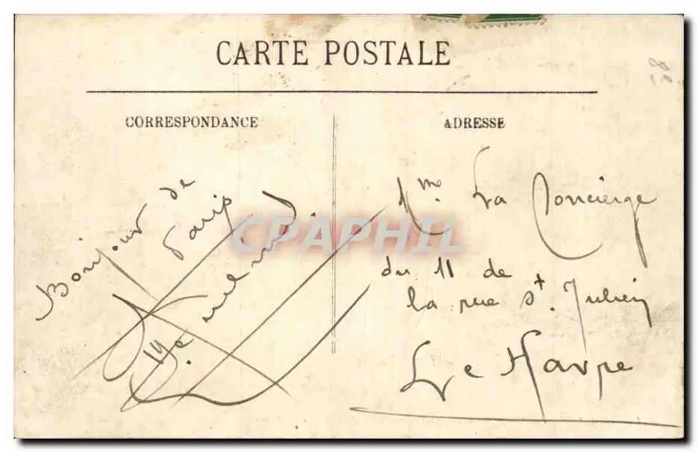 Paris (VIIIe) — St-Lazare Bahnhof, Seite der Cour de Rome — LL. - Rückseite