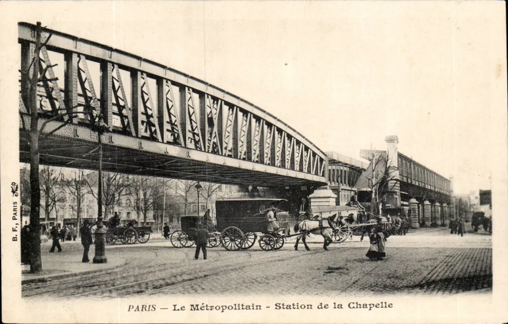Paris — Der Metro — Bahnhof La Chapelle — B.F., Paris - Vorderseite