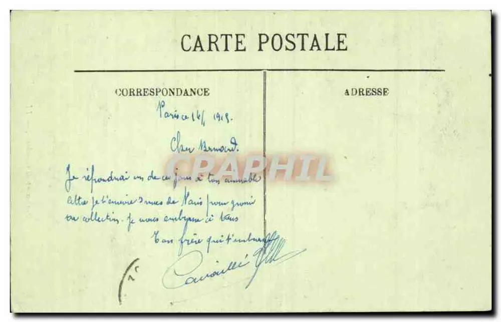 Paris — O Monumento de Gambetta — LL. n°48 - Verso