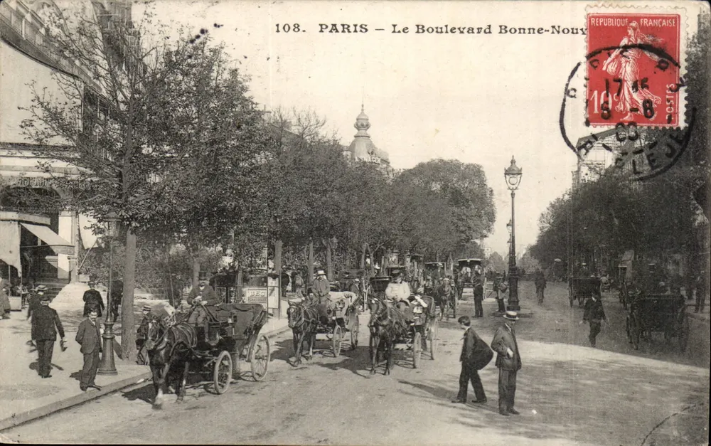 PARIS — O Boulevard Bonne-Nouvelle — Editora Desconhecida, n° 108 - Frente