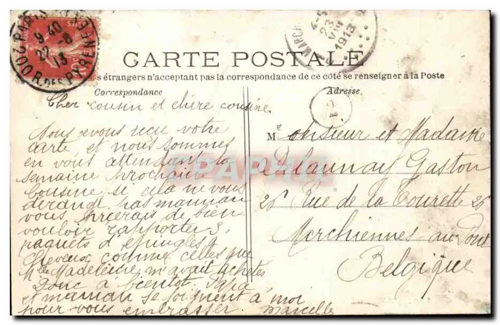 PARIS — O Teatro do Vaudeville — C.M. n°120 - Verso