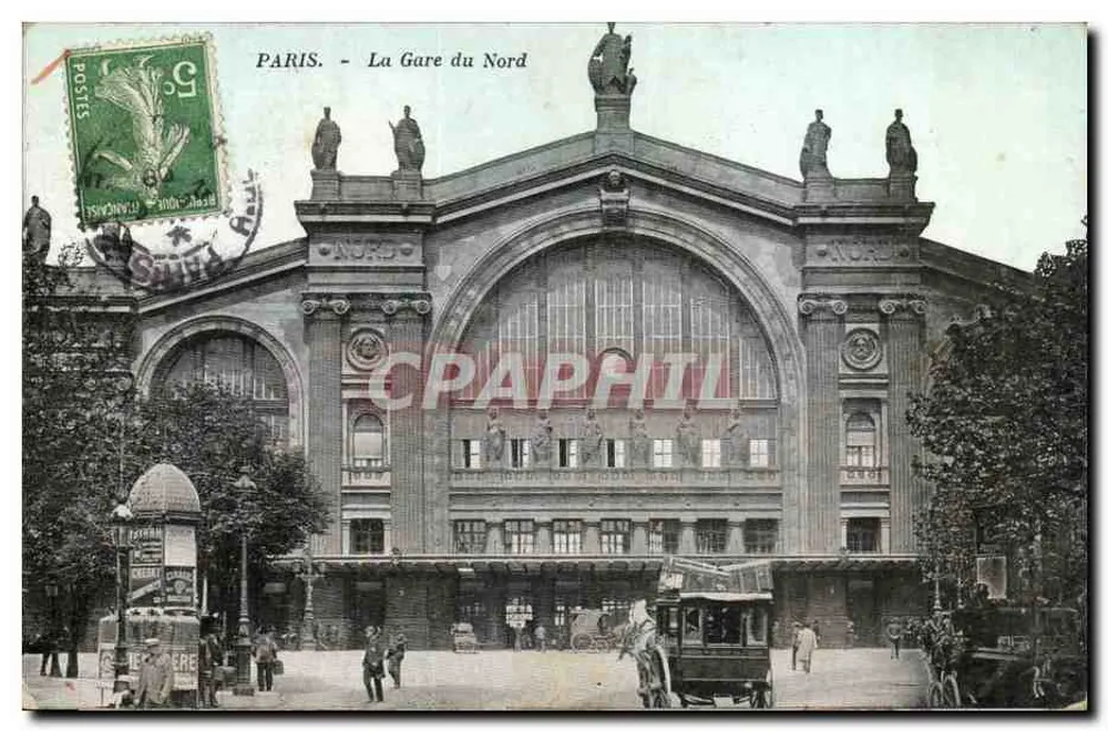 Paris - A Estação da Norte — editor desconhecido, número de série não visível - Frente