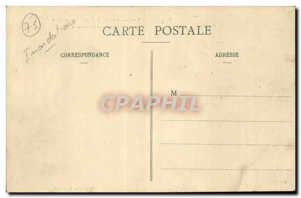 Überschwemmung in Paris, Januar-Februar 1910 — Boulevard de Grenelle — Vandenbove, Liencourt - Rückseite