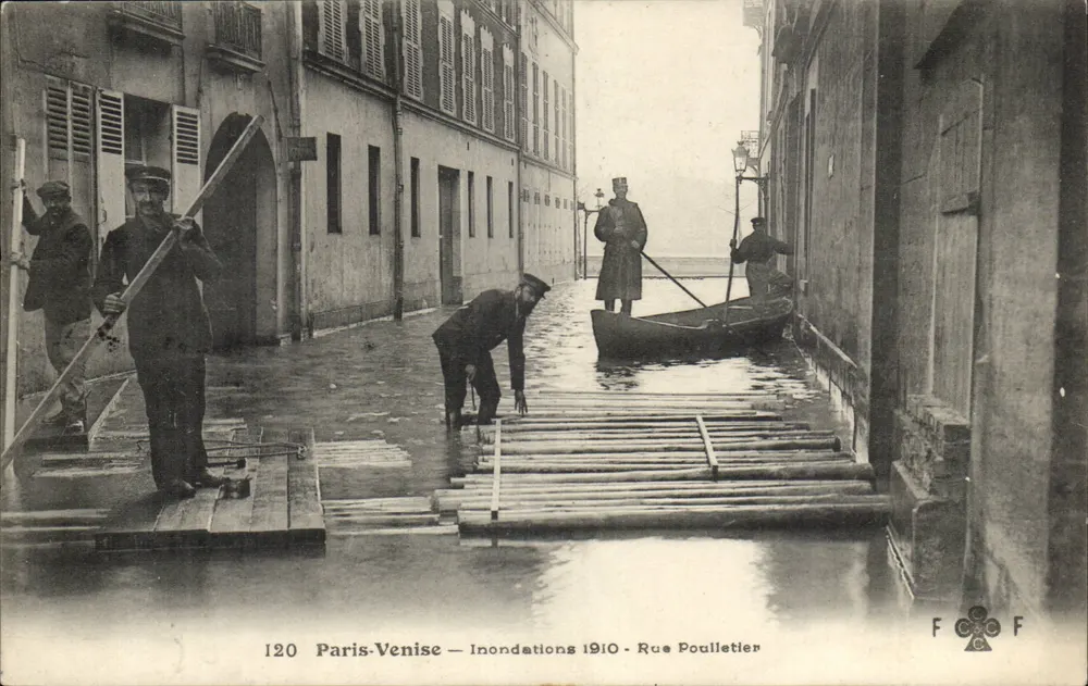 Paris-Venedig — Überschwemmungen 1910 — Rue Poulletier - Vorderseite