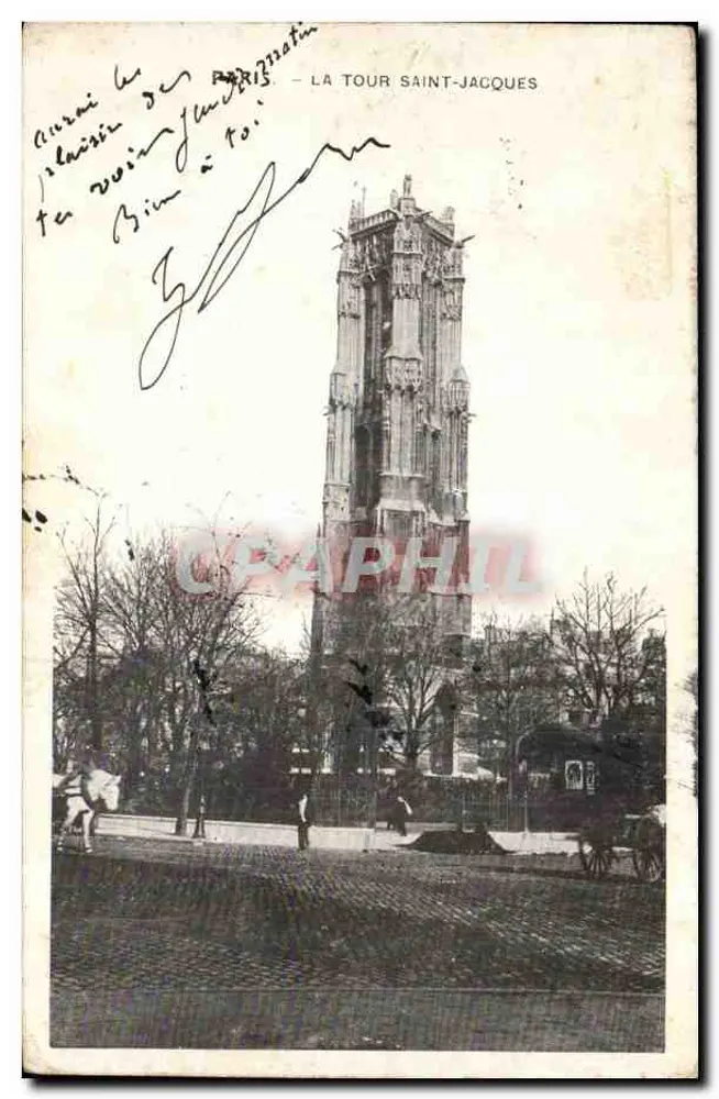 A Torre Saint-Jacques — Paris — editor desconhecido, número de série não visível - Frente