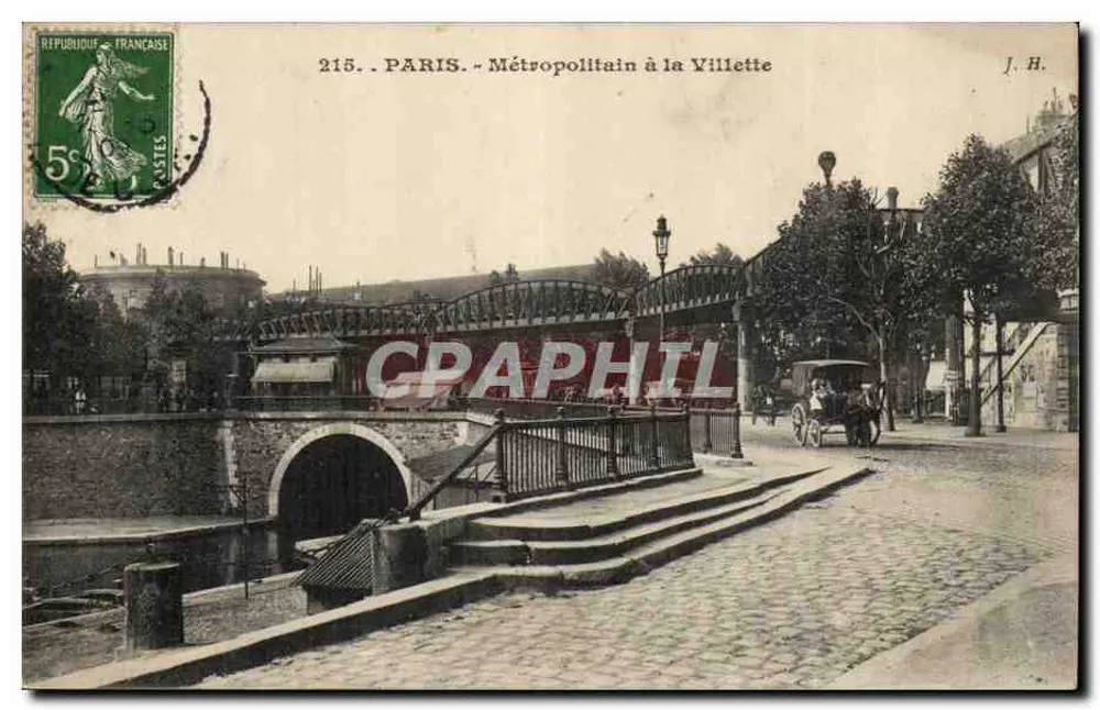 Parigi - Metropolitano alla Villette — J. H. — n° 215 - Recto