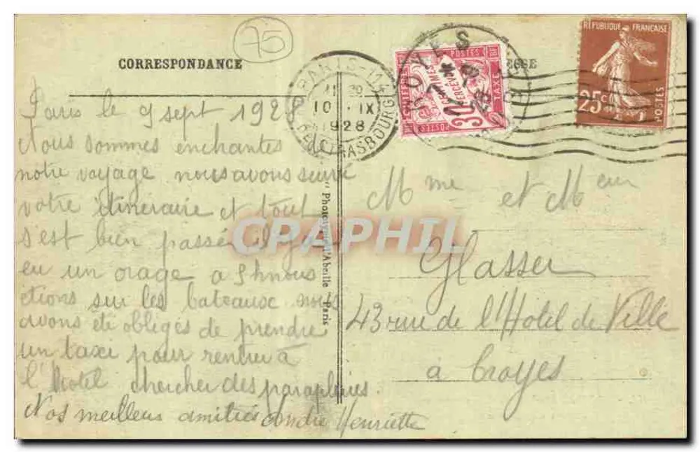 Paris - Boulevard Poissonnière — Ansicht von der Ecke mit dem Journal de la Dernière und dem Café du Gymnase - Rückseite