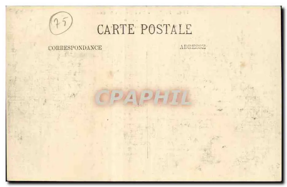 Paris - Rue de la Chaussée-d'Antin und Kirche der Dreifaltigkeit — Theater des Vaudeville — M. J. - Rückseite
