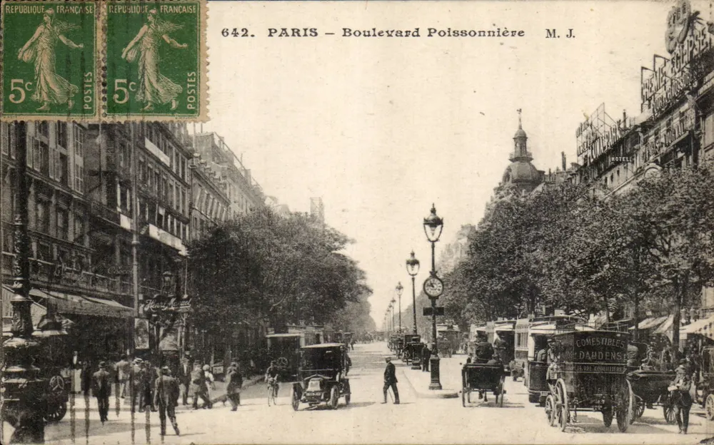 Paris — Boulevard Poissonnière — M. J. - Frente