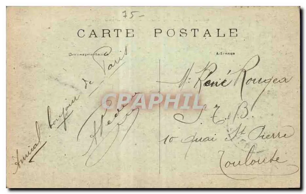 Paris — Boulevard Poissonnière — M. J. - Verso