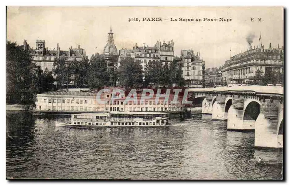 Paris — A Seine no Pont-Neuf — E.M. n°5140 - Frente