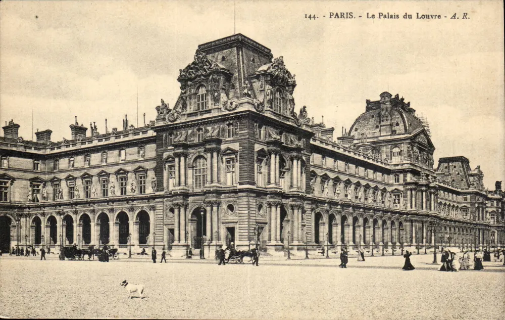 Paris - O Palácio do Louvre - A.R. n°144 - Frente