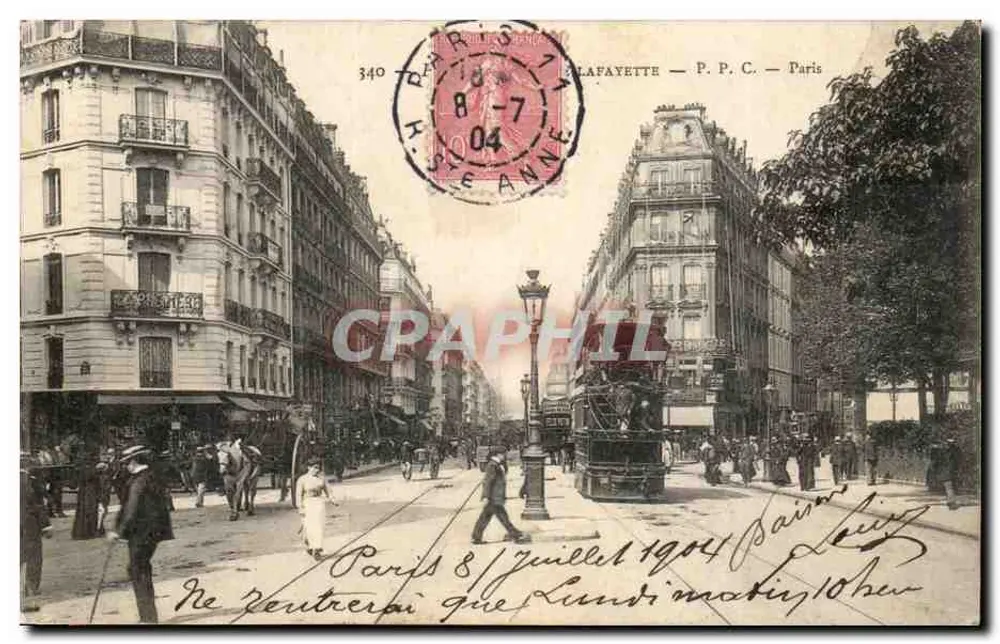 Paris - Rue Lafayette — P.P.C. — Paris — n°340 - Frente