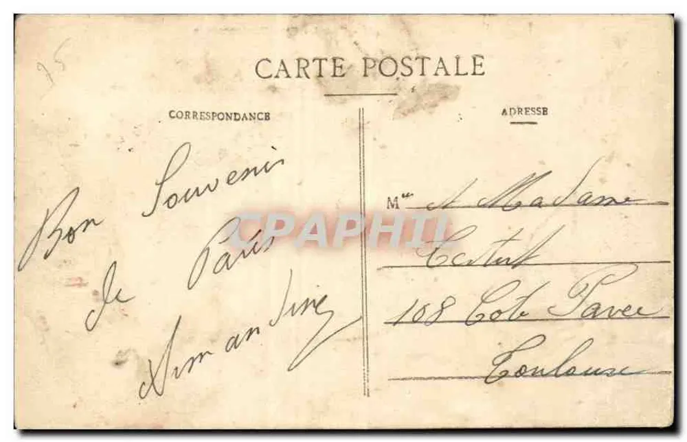 Gare Montparnasse — Paris — editor desconhecido, n° 75 - Verso