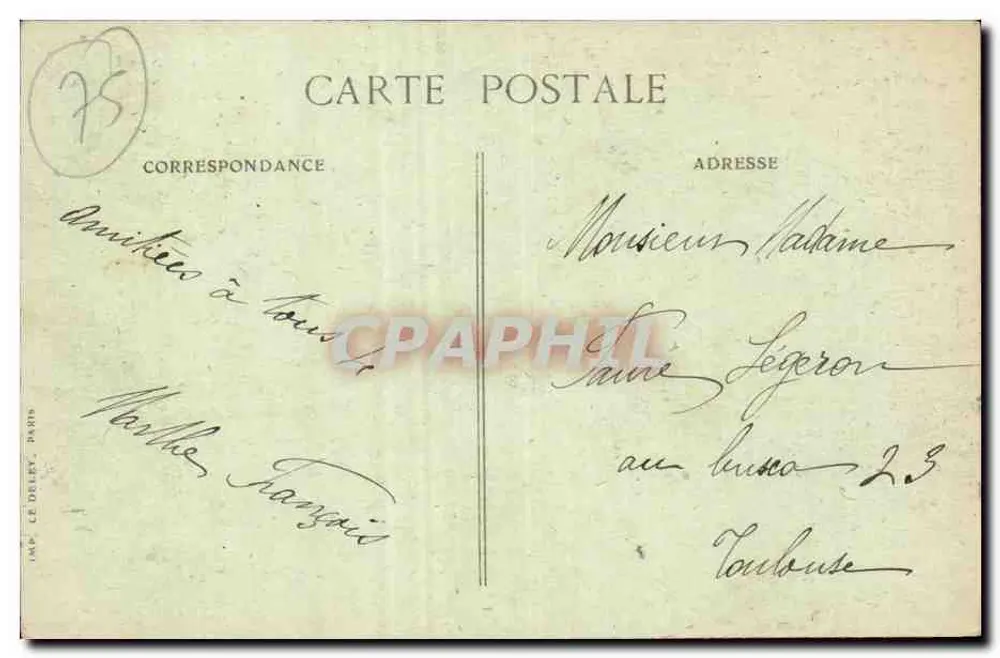 Paris – Gare du Nord und Boulevard Denain — n° 4091 - Rückseite