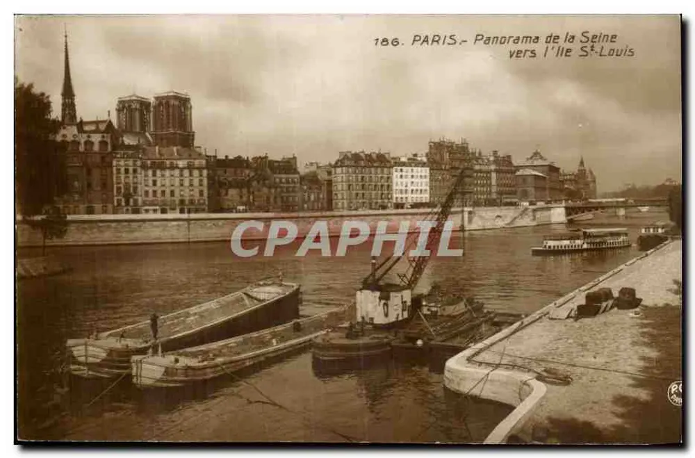 Paris - Panorama der Seine Richtung Île Saint-Louis — n°186 - Vorderseite