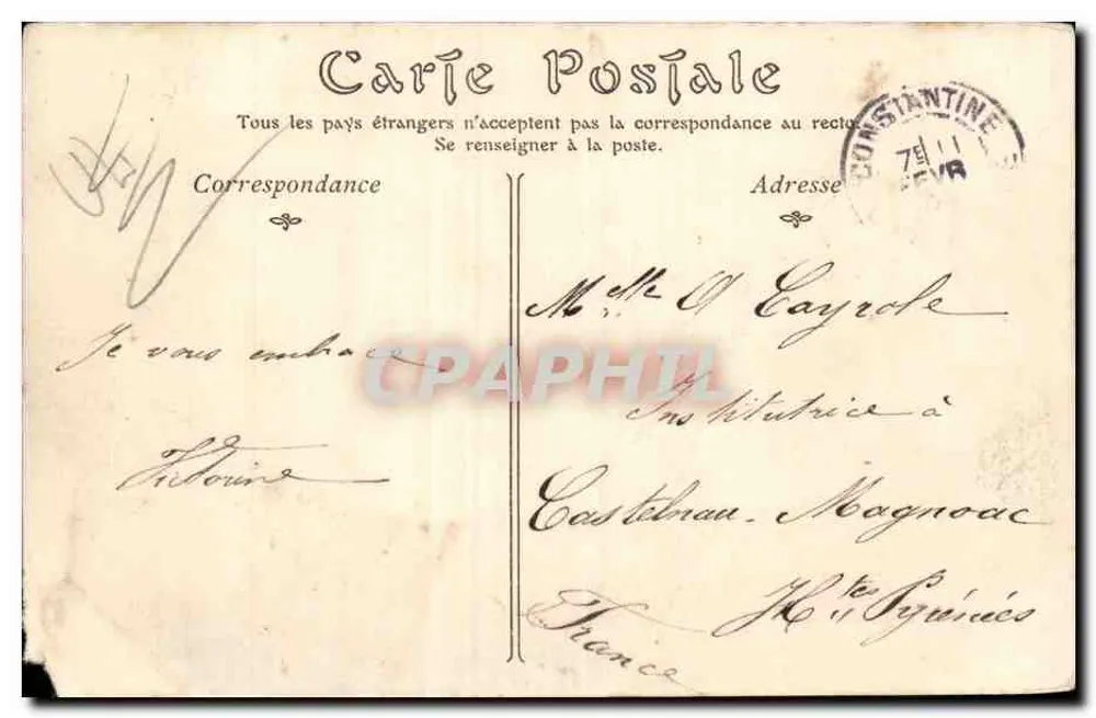 A Oração — Constantine — Coleções ND Phot, n° 30 A - Verso