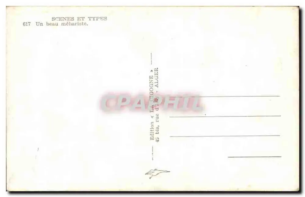 Ein schöner Kamelreiter — Algerien — Edition « La Cigogne » - Rückseite