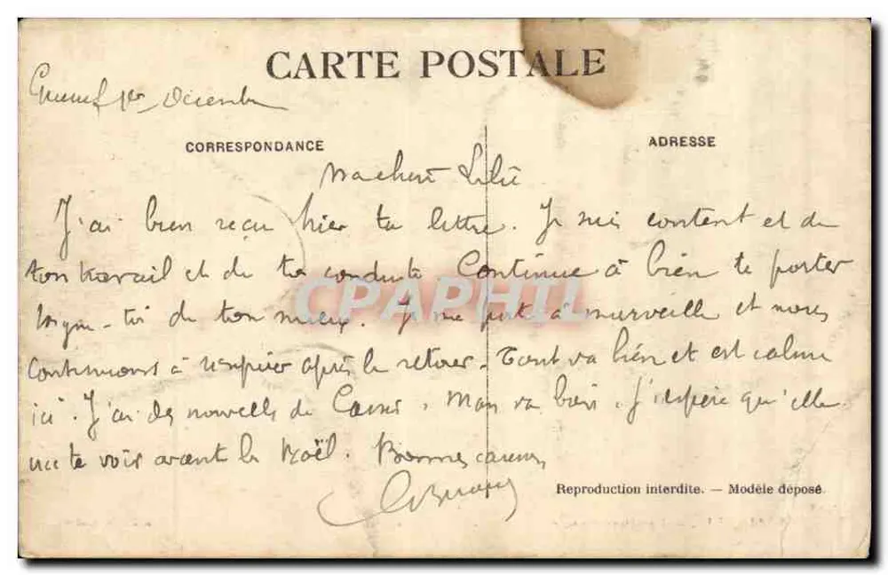 Argélia — A oração da noite — J. Golser, Fot.—Alger - Verso
