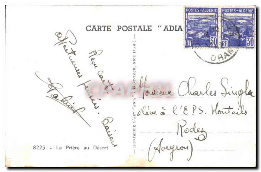 La Preghiera nel Deserto — Editore Adia, n° 8225 - Verso
