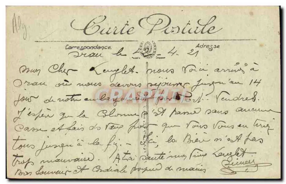 Oran — A Caserne Nova — LL, n° 249 - Verso
