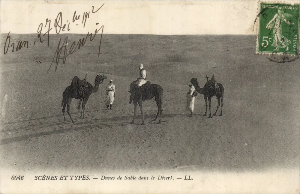 Sanddünen im Wüste — LL. — SCÈNES ET TYPES. — N° 6046 - Vorderseite