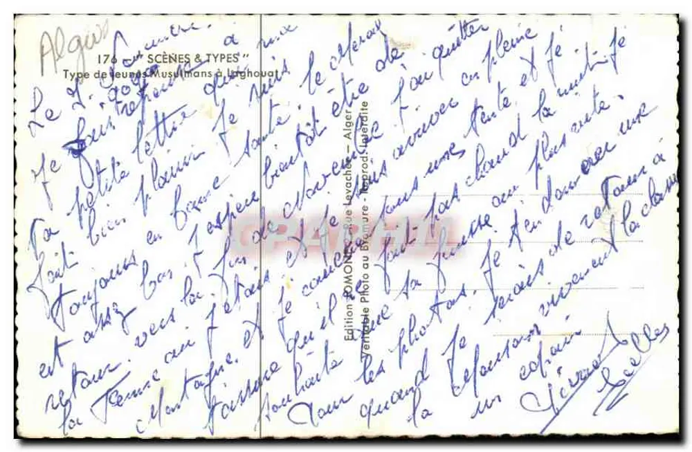 Scènes & Types — Typ junger Muslime in Larghoua — Edition Almonde - Rückseite
