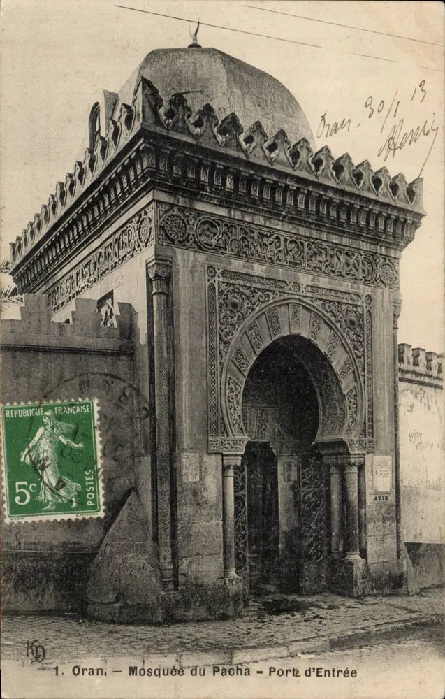 Oran — Moschee des Pachas — Eingangstor — Verlag KD, Nr. 1 - Vorderseite