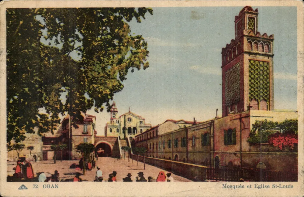 Oran — Moschee und Kirche St-Louis — Vintage Postcard/Antike Ansichtskarte n°72, Verlag C. des Arts Photomécaniques - Vorderseite