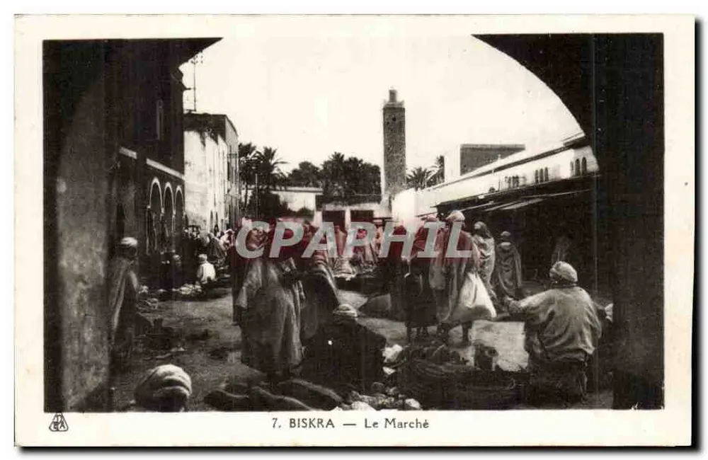 Biskra — A Feira — Edições Photo-Africaines, Argel - Frente