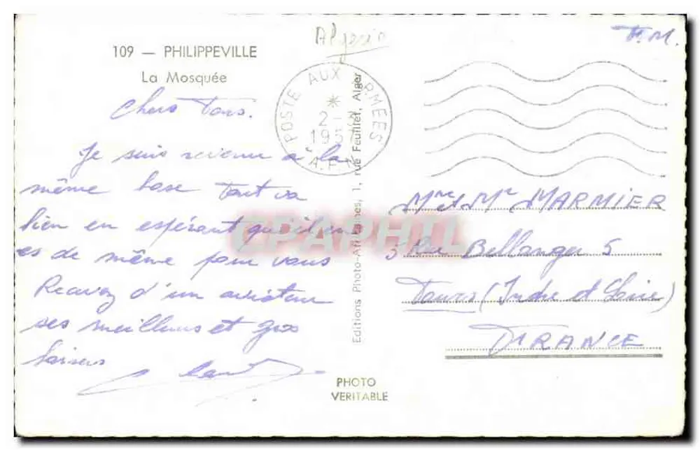 A Mesquita — Philippeville — Edições Photo-Attilhes - Verso