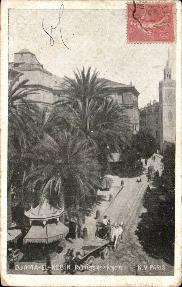 Djama-el-Kébir — Palmen der Regency — K.V. Paris - Vorderseite