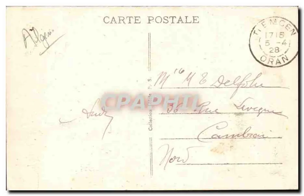 Tlemcen - A Medresa — editor Cambray, n°32 - Verso
