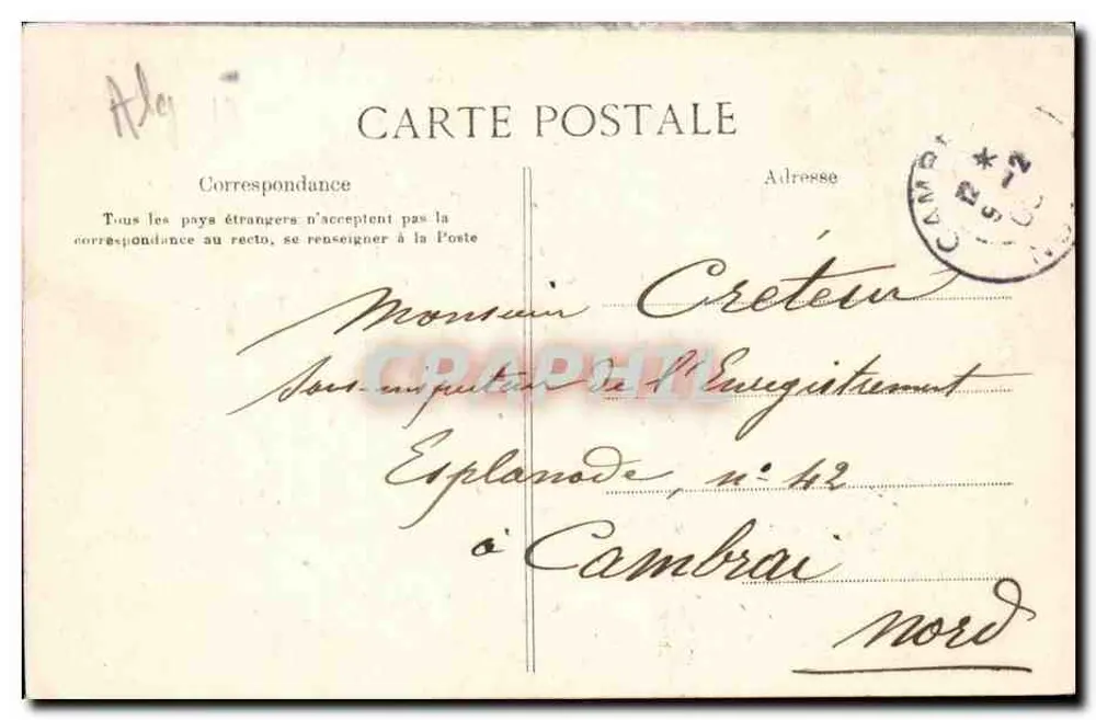 Orléansville — Innenansicht der Moschee — Italien-Sammlung - Rückseite
