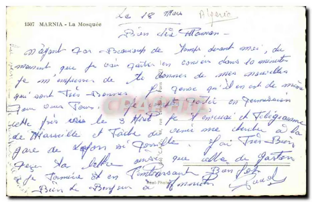 Marnia - A Mesquita — 1507 — Réal-Photo - Verso