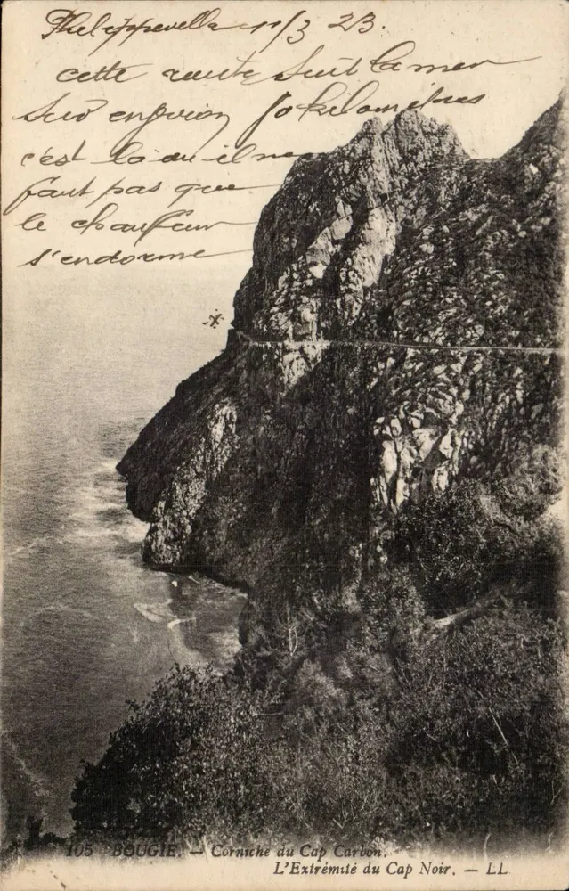 Klippe des Cap Carbon - Der Rand des Cap Noir — BOUGIE, LL, Nr. 105 - Vorderseite