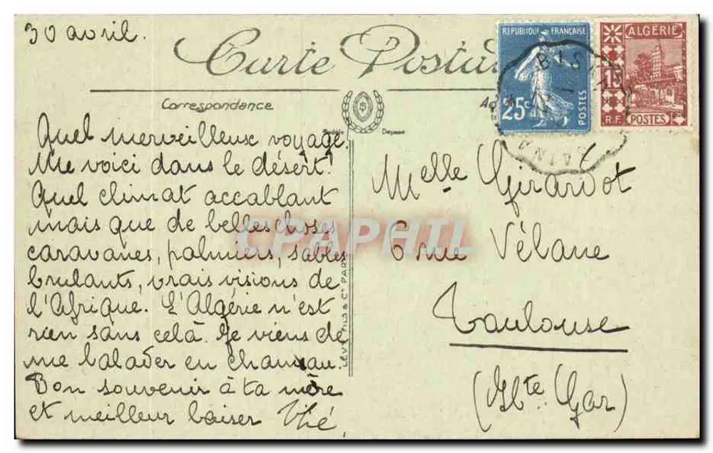 Biskra — Das Casino und das Palace-Hôtel — LL. - Rückseite