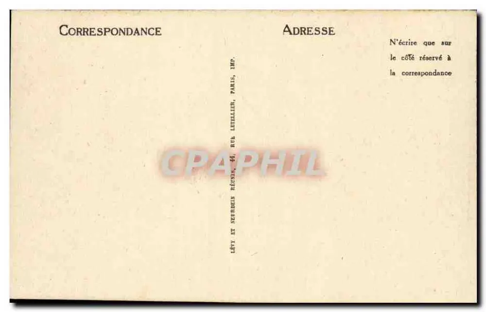 Blida — Schluchten der Chiffa am Bach der Affen — Verlag Lévy et Neerudin, Nr. 61 - Rückseite