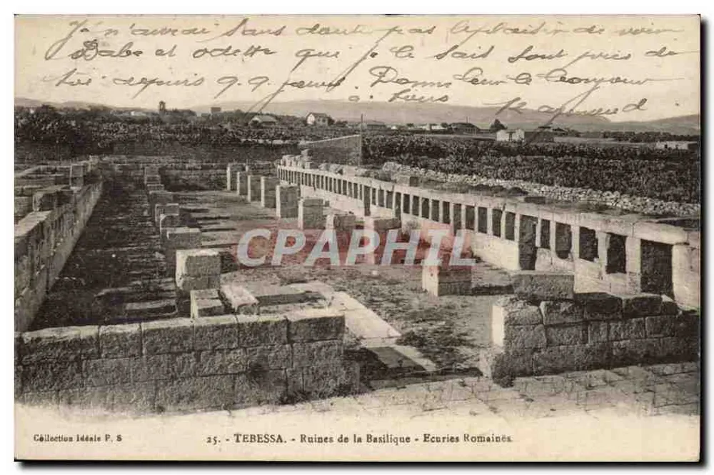 Tebessa - Ruinen der Basilika - Römische Ställe — Ideal Collection P. 8, n°25 - Vorderseite