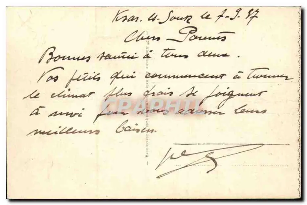 Danseurs d'Oued-Naïls — scène de village — éditeur anonyme, n° 1421 - Verso
