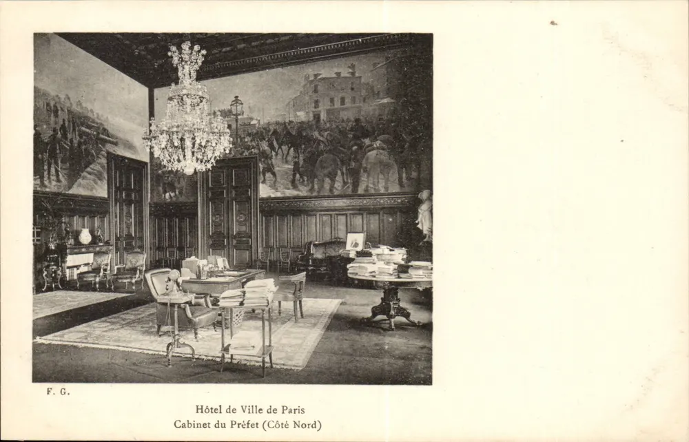Stadthaus von Paris — Cabinet des Präfekten (Nordseite) — F. G. - Vorderseite