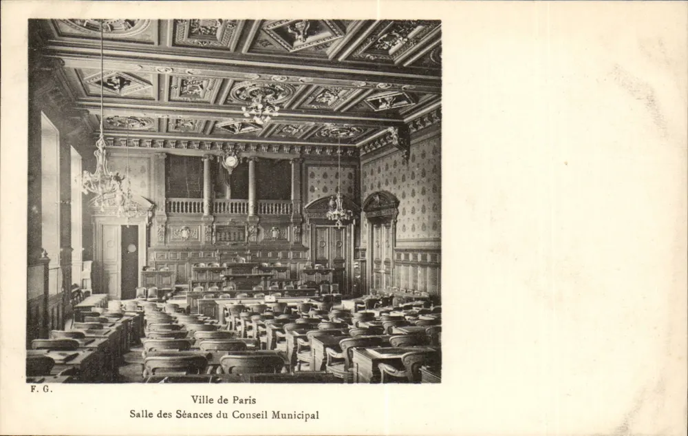 Sitzungssaal des Stadtrats — Stadt Paris — F.G. - Vorderseite