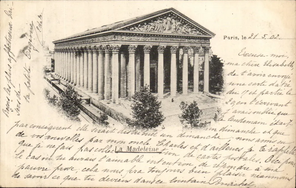 La Madeleine — Paris — editor anônimo, número de série não visível - Frente