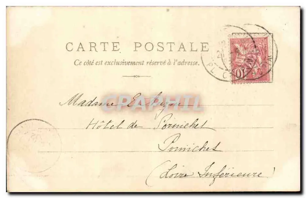 La Madeleine — Paris — editor anônimo, número de série não visível - Verso