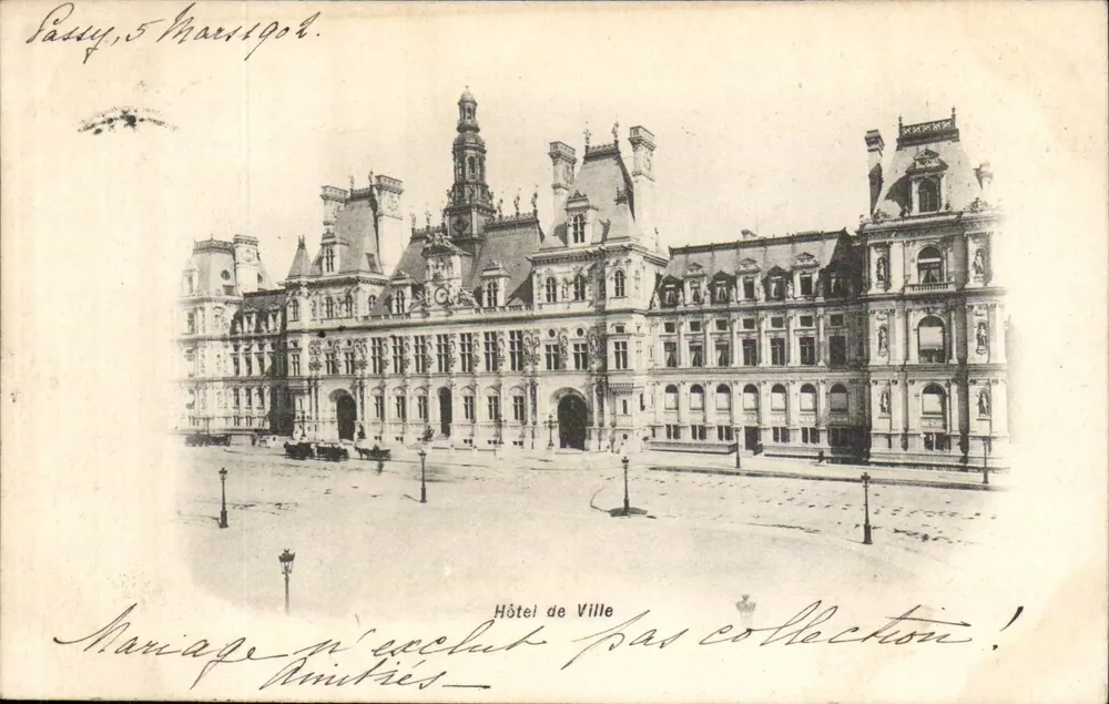 Hôtel de Ville — Paris — editor desconhecido, número de série não visível - Frente